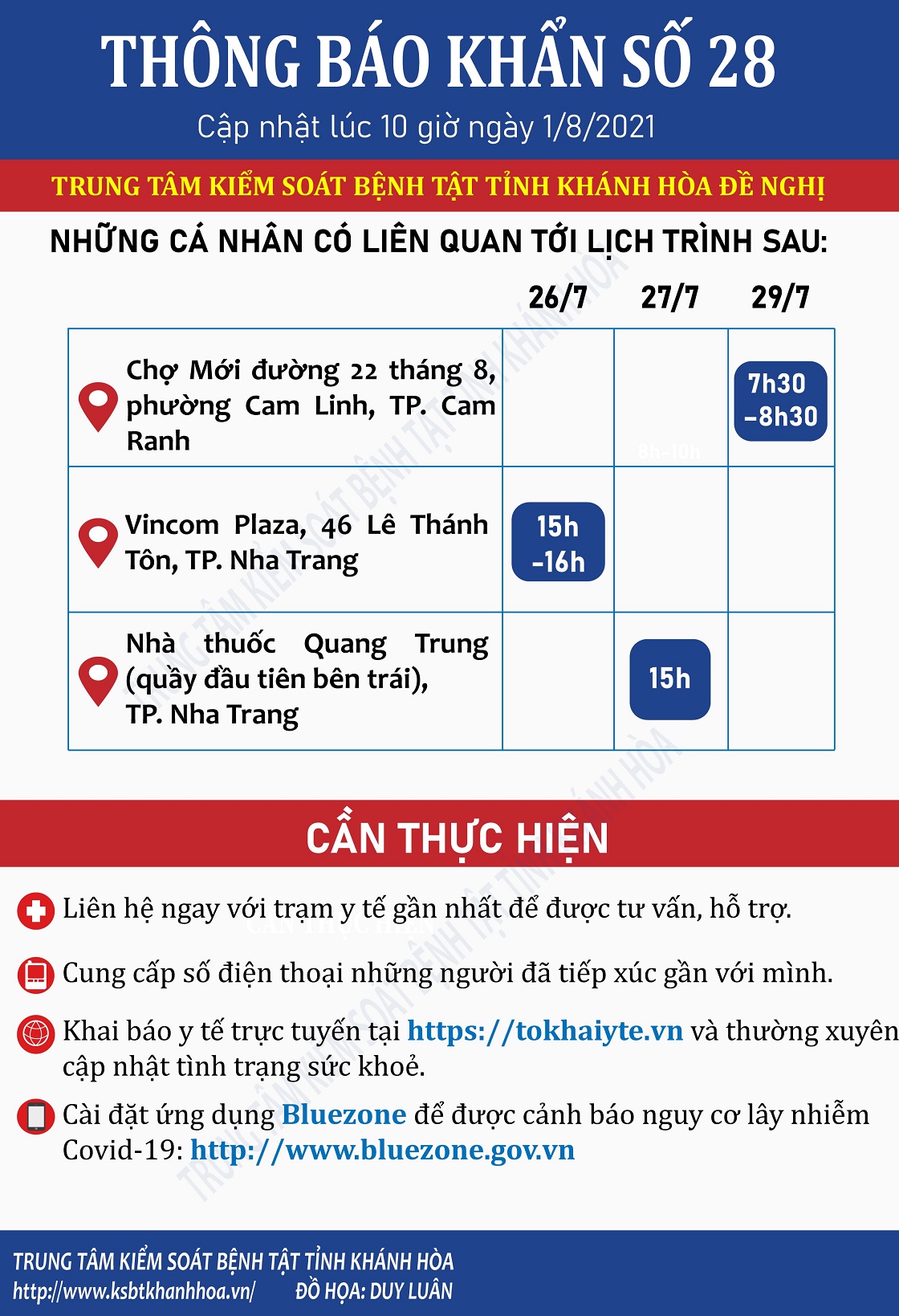 THÔNG BÁO KHẨN SỐ 28